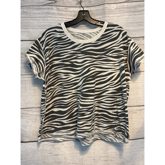 Women's Zebra print inside out T-shirt - Picture 3 of 5